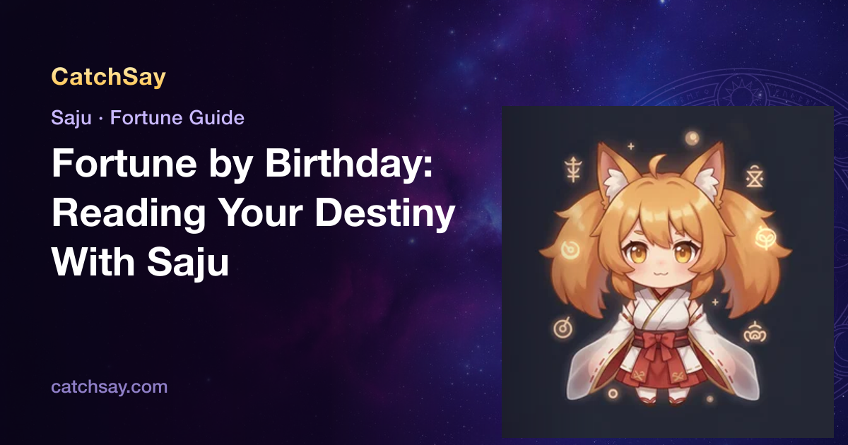Fortune by Birthday: Reading Your Destiny With Saju
