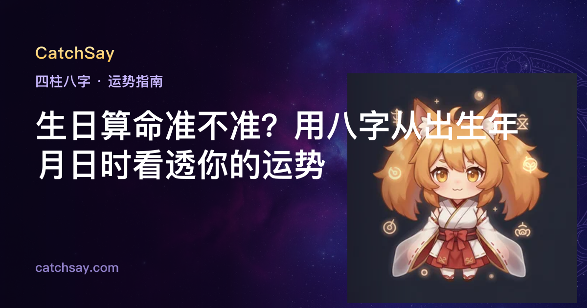 生日算命准不准？用八字从出生年月日时看透你的运势