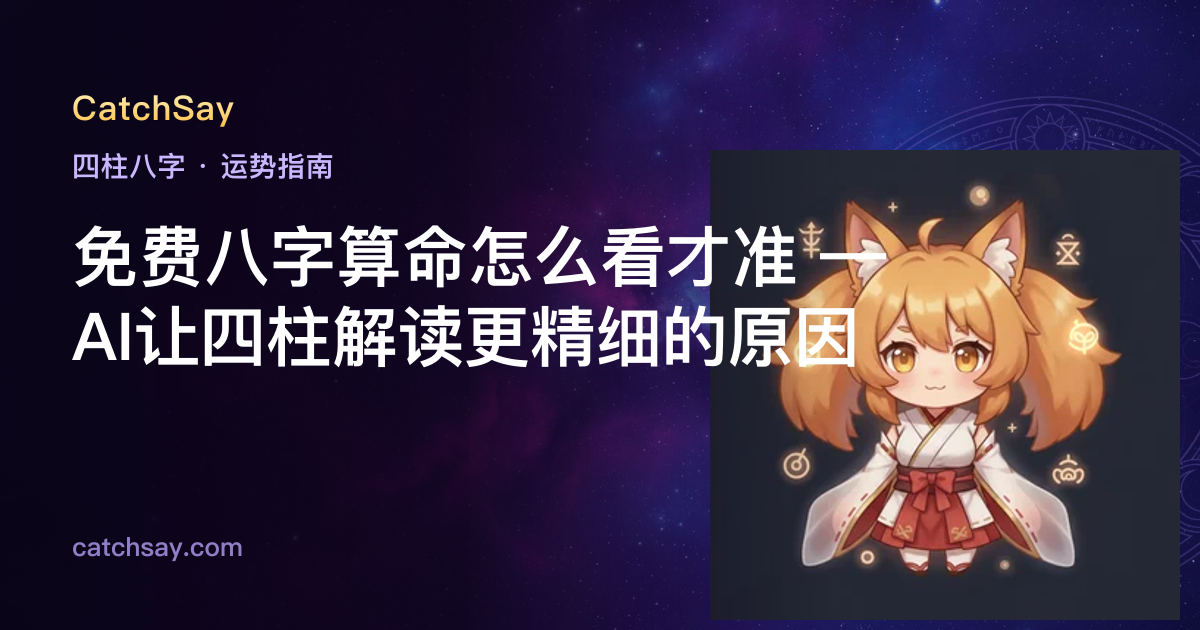 免费八字算命怎么看才准 — AI让四柱解读更精细的原因