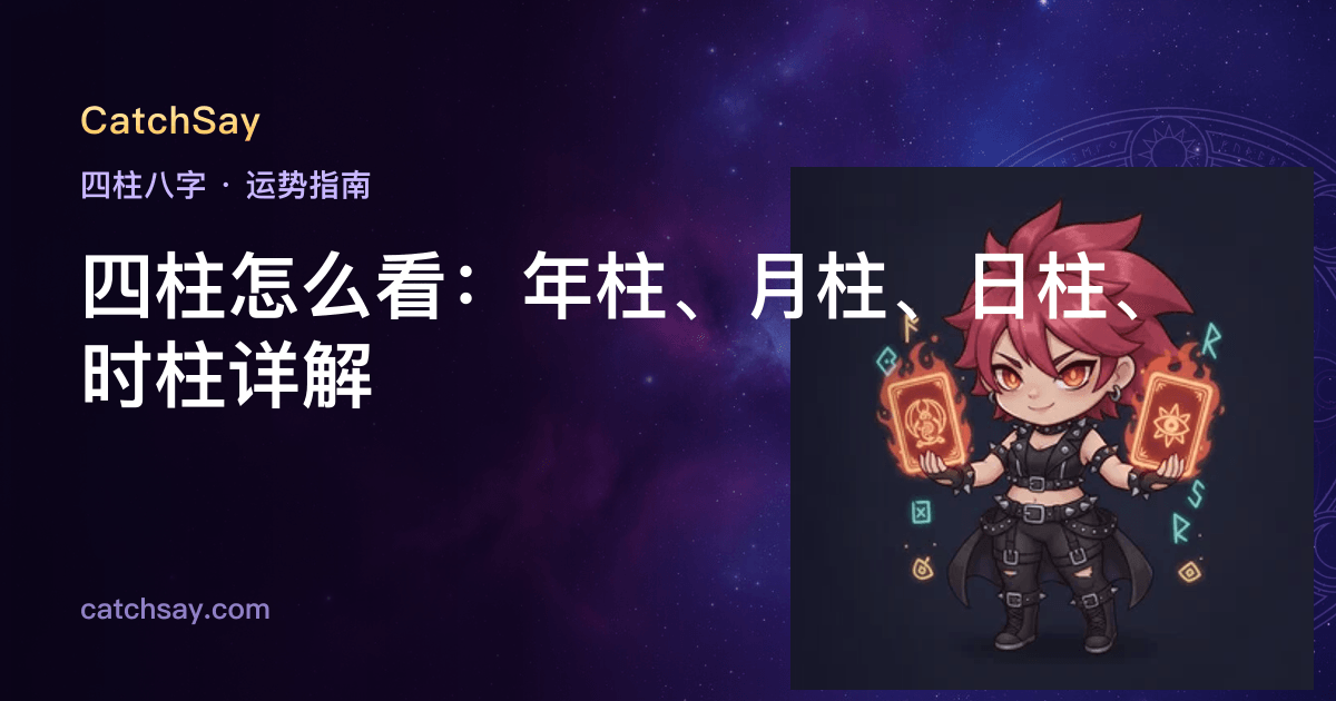 四柱怎么看：年柱、月柱、日柱、时柱详解