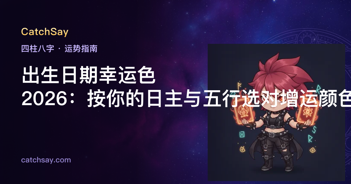 出生日期幸运色 2026：按你的日主与五行选对增运颜色
