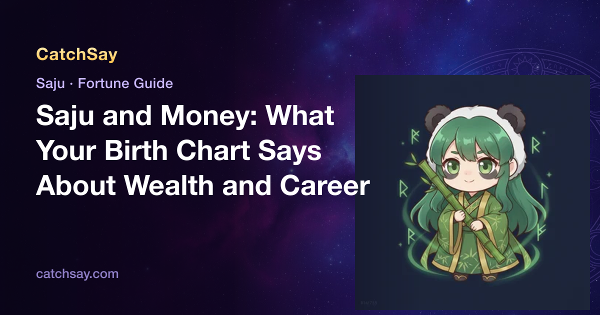 Saju and Money: What Your Birth Chart Says About Wealth and Career